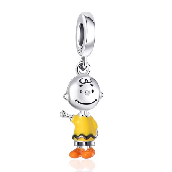 Kids Cartoon Character Charlie Brown Charm Pendant - Picture 1 of 4